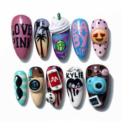 Y2K Pop Art Nail Set